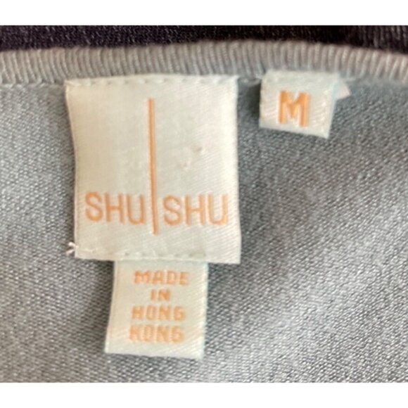 Shu Shu Faux Twin Set Teal Sweater Medium - Picture 5 of 7